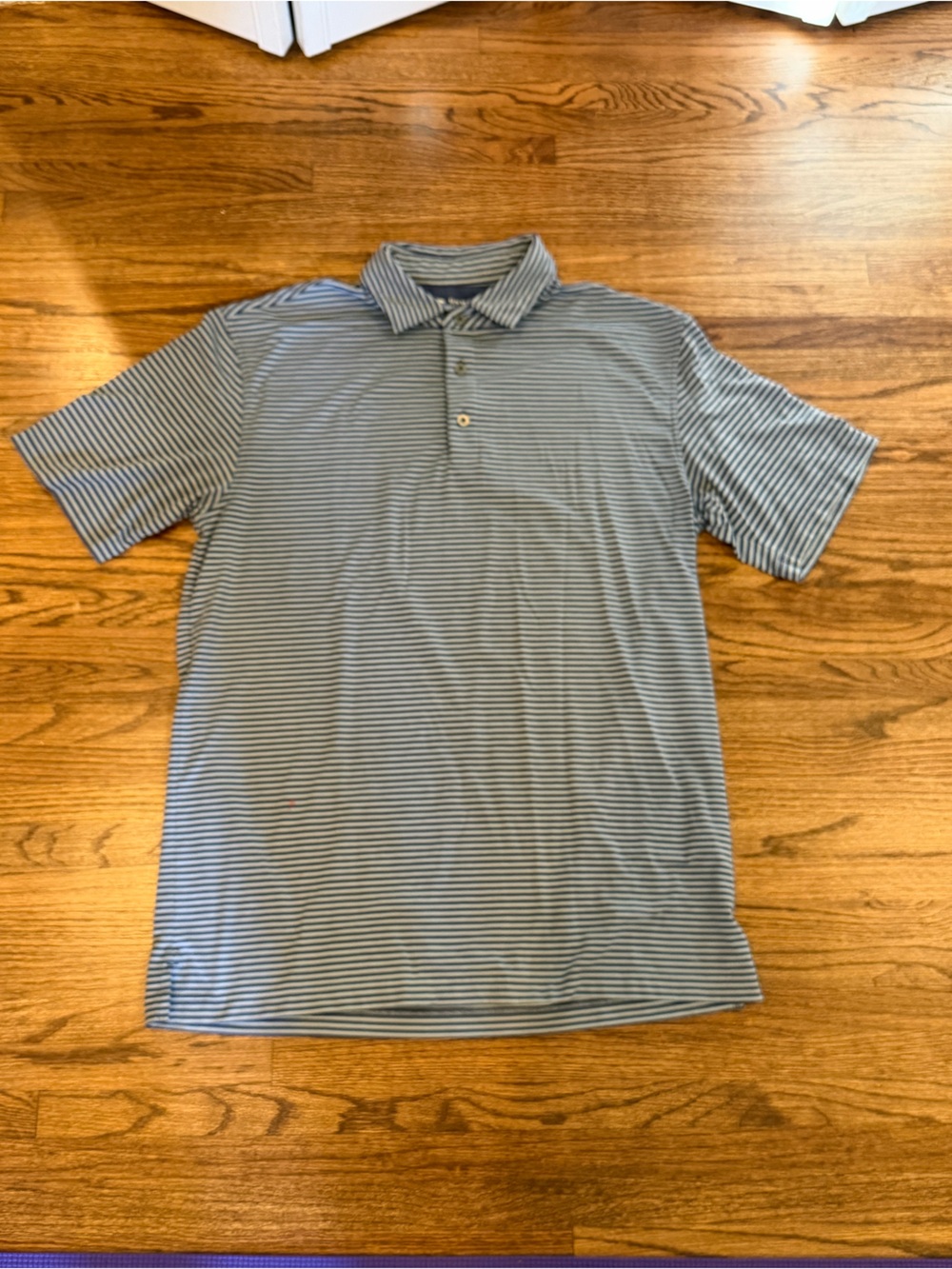 Striped Short-Sleeve Polo Blue Stripe Onward Reserve